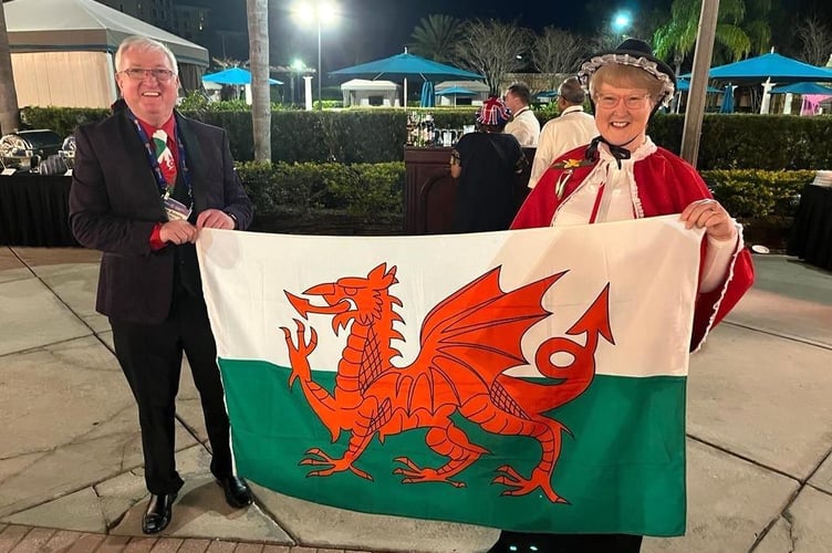 Huw and Mary Adams in the US