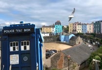 Has Doctor Who's Tardis landed in the seaside town of Tenby?