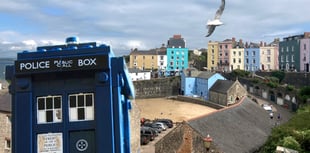 Has Doctor Who's Tardis landed in the seaside town of Tenby?