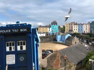 Has Doctor Who's Tardis landed in the seaside town of Tenby?