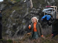 Doctor Who's new assistant is unveiled on filming shoot near Tenby