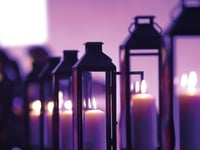 County Hall lit up in purple today to mark Holocaust Memorial Day