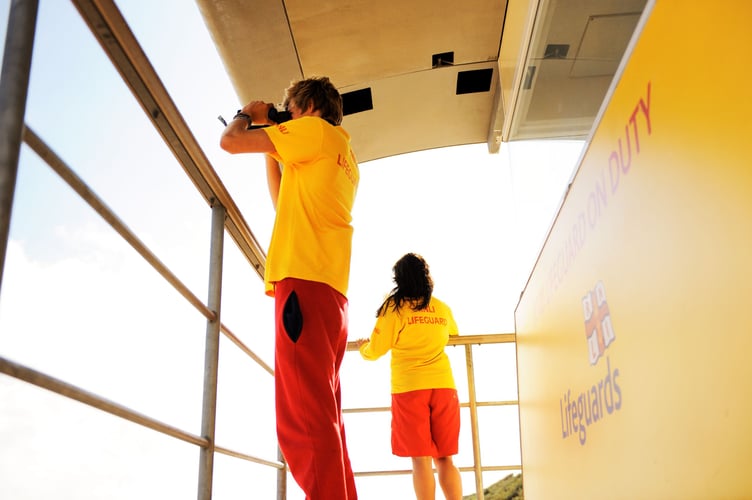 Two lifeguards in Wales