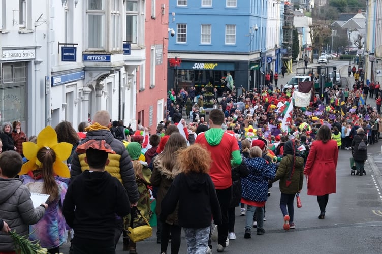 St David's Day parade Pembrokeshire