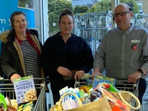 In addition to its hosting of a donations trolley, Kilgetty Co-op has given the PATCH Tenby foodbank £250 worth of non-perishable items to restock the shelves.
