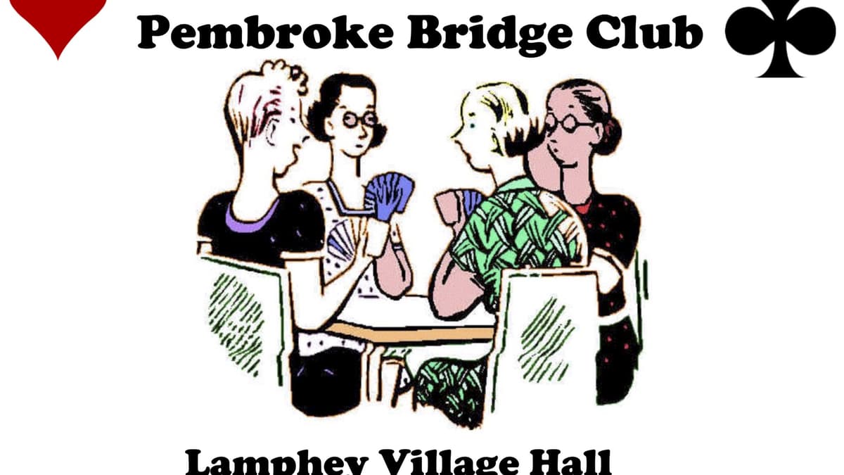 Pembroke Bridge Club to hold beginner and intermediate bridge lessons in Lamphey | tenby-today.co.uk 