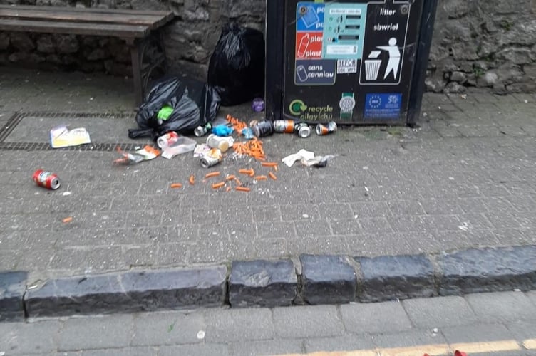 Tenby rubbish