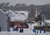 A blast from the past as snow falls in Pembroke Dock