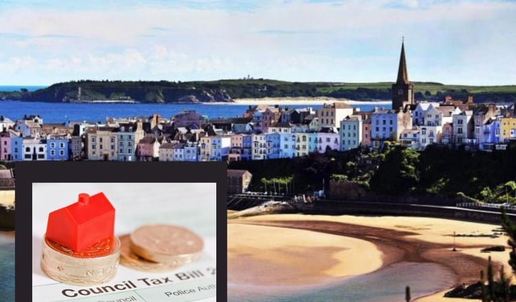 Second Homes Tax Tenby graphic