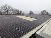 Through snow and rain... Narberth factory now totally sun-powered