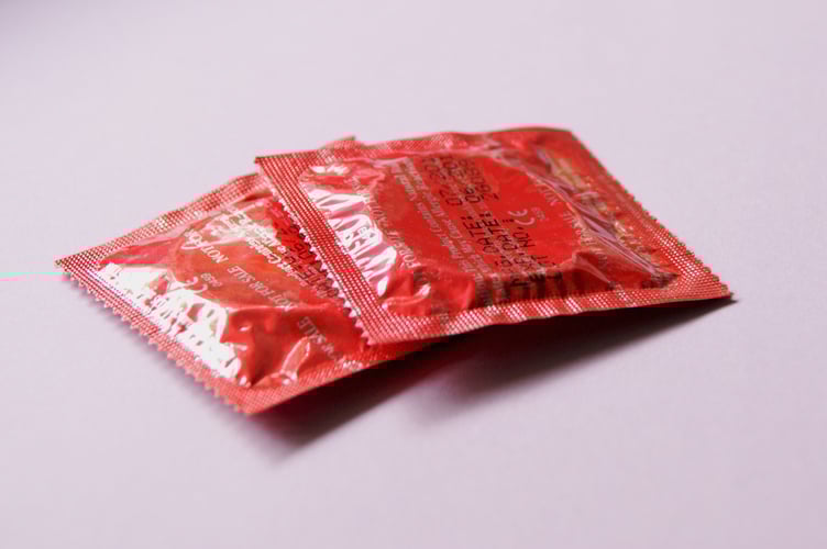 Free condoms are available at sexual health clinics