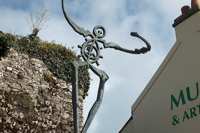 Sculpure outside Tenby Museum and Art Gallery