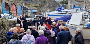 ‘Blessing’ the boats before they return to Tenby harbour waters
