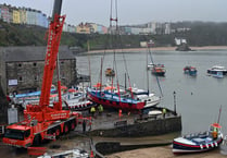 Tenby's boat lift signifies the start of another busy season