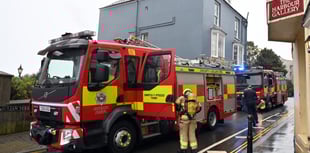Crews tackle fire near to Tenby's iconic harbour