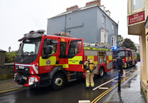 Crews tackle fire near to Tenby's iconic harbour