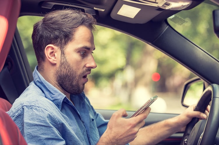 Phone in car