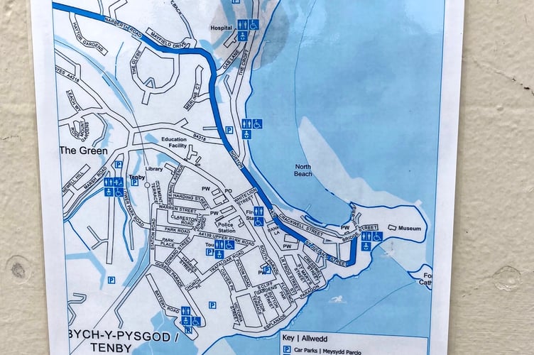 Tenby toilets map