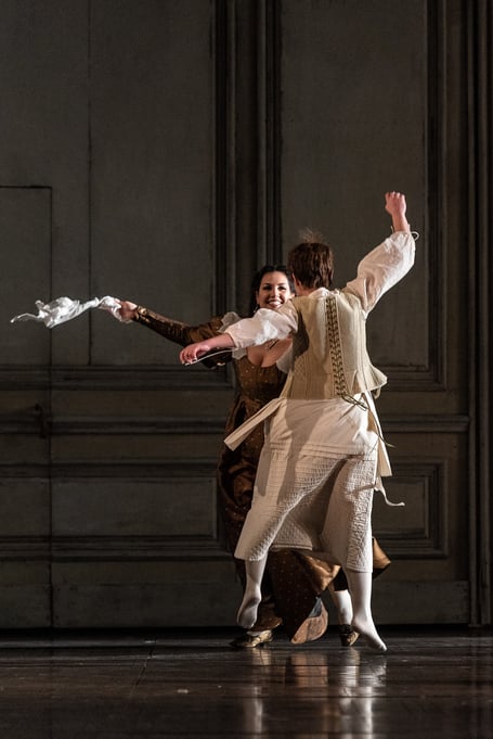 The Marriage of Figaro by Mozart;Royal Opera House;Covent Garden;London, UK;6  January 2022Figaro:- Riccardo Fassi;Susanna - Giulia Semenzato;Count Almaviva - GermÃ¡n E. AlcÃ¡ntara; Countess Almaviva - Federica Lombardi;Cherubino - Hanna Hipp;Don Basilio - Gregory Bonfatti;Marcellina - Monica Bacelli;Gianluca Buratto - Bartolo;Jeremy White - Antonio;Alexandra Lowe - Barbarina;Alasdair Elliott - Don Curzio;Helen Withers - First Bridesmaid;Miranda Westcott -Second Bridesmaid;Conducted by Antonio Pappano;Director - David McVicar;Designer - Tanya McCallin;Lighting designer - Paule Constable;Movement director - Leah Hausman;Photo Â© ROH by Clive Barda;