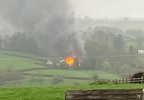 Whitland firefighters join forces to extinguish fire at Carmarthen