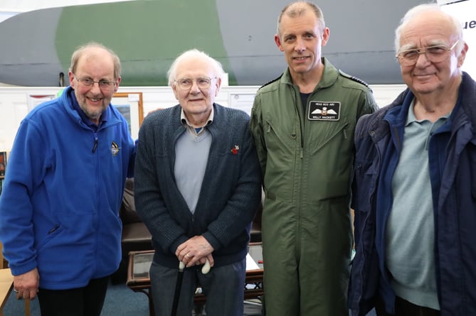 Willy Hackett with Pembrokeshire Aviation Group members.