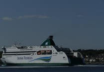 New Pembroke Dock ferry the Oscar Wilde arrives from Rosslare