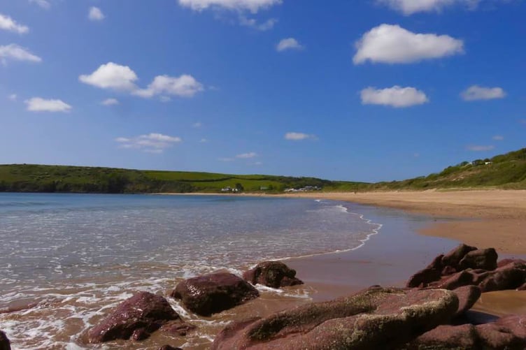Incoming tide at Freshwater East
