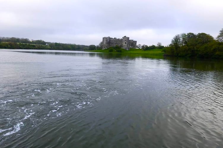 Very high tide at Carew Mill Pond