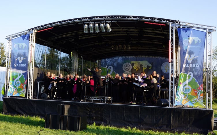 Music at the Manor: The Community Choir, made up of singers from all over the county, was led by Sarah Benbow.