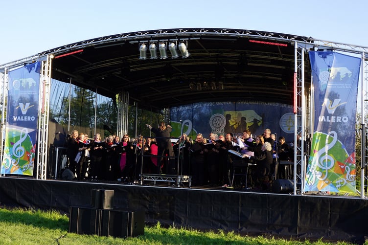Music at the Manor: The Community Choir, made up of singers from all over the county, was led by Sarah Benbow.