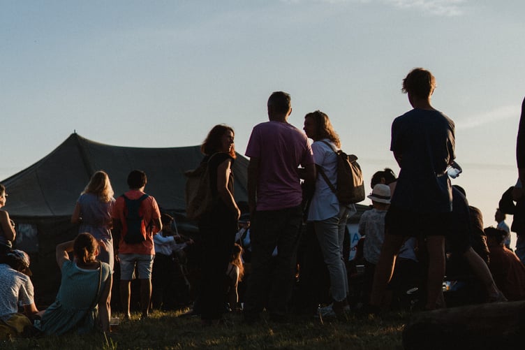 Festival with tents