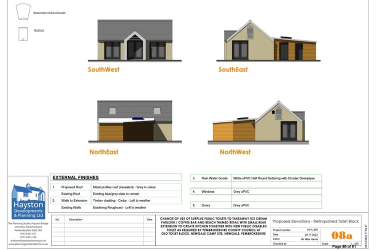 Newgale toilet plans