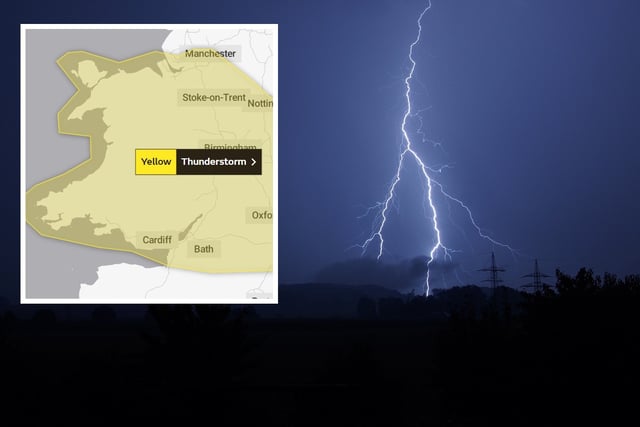 Weekend thunderstorm warning issued by Met Office