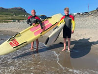 RNLI father and son duo take to the beach to celebrate Father’s Day