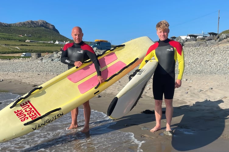Father and Son Lifeguards in Pembrokeshire