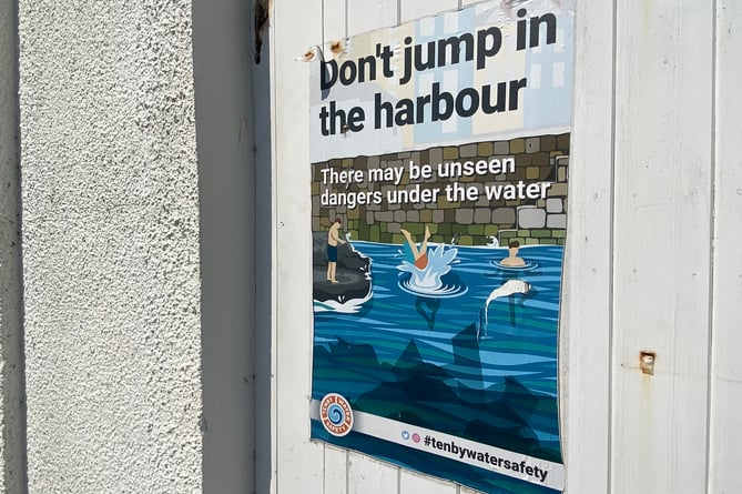 Tenby harbour warning