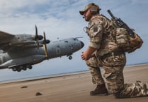 Huge military transport planes spotted on Carmarthenshire beach