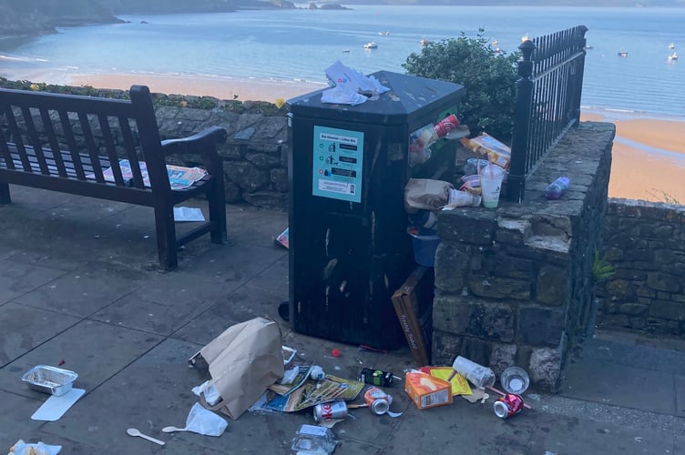Tenby rubbish