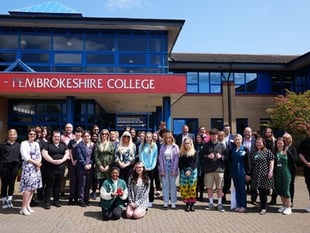 Learners network with employers over lunch at Pembrokeshire College