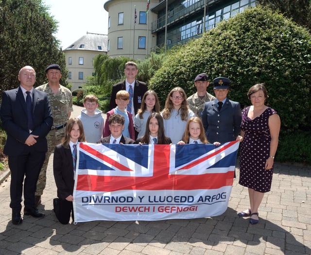 Armed Forces Day flag flies over Pembrokeshire's County Hall