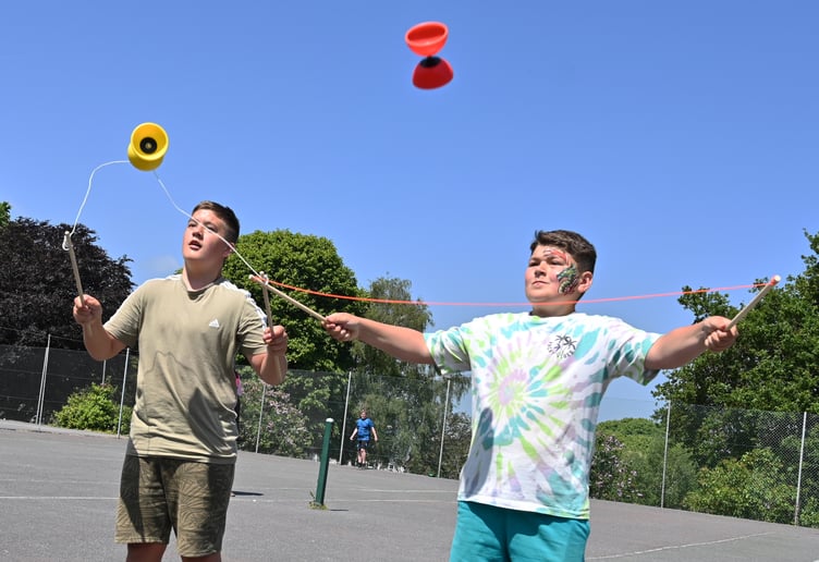 Young people enjoyed activities such as circus skills during @The Park