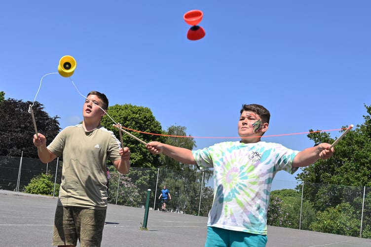 Young people enjoyed activities such as circus skills during @The Park