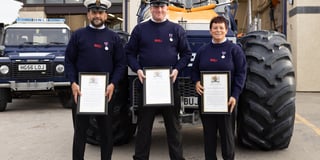 Pembrokeshire RNLI volunteers awarded for saving lives of two kayakers