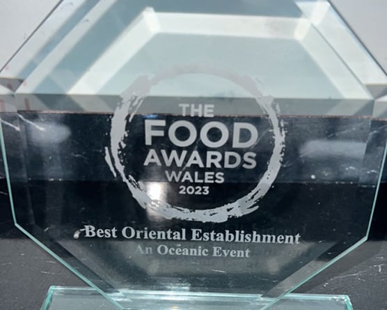 Lotus won Best Oriental Establishment Award at Food Awards Wales 2023.