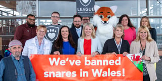 Celebrations outside the Senedd as Wales bans ‘brutal’ wildlife traps