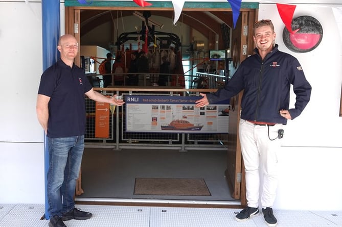 St Davids RNLI Lifeboat Station open day Pad and Will