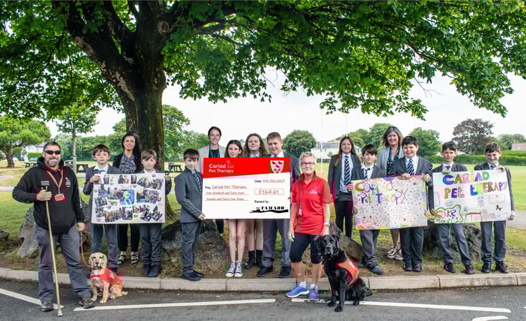 TAMARR pupils at Ysgol Greenhill, Tenby have been enjoying regular well-being visits with Binky and Zambu from Cariad Pet Therapy.
