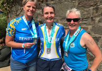 Tenby Aces Ladies Relay Team take podium spot at Swansea half Ironman