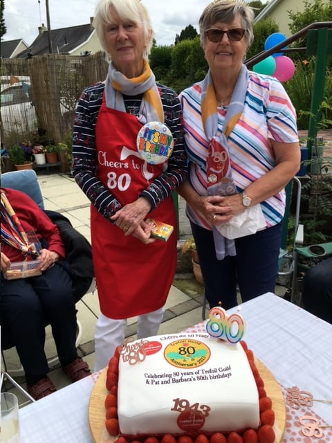 Lower Landsker Trefoil Guild ladies Pat and Barbara, who turned 80 this summer.