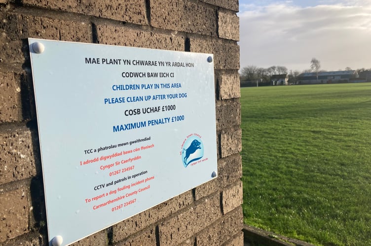 St Clears dog fouling